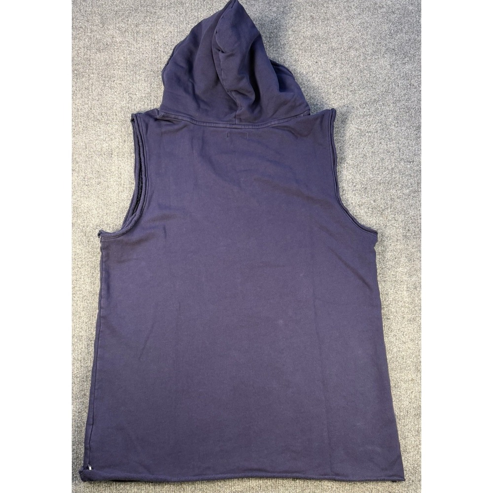 Adidas Originals 72 Sleeveless Hoodie Tank Top XL Navy Trefoil Graphic X31979 - Picture 8 of 8